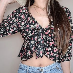 Floral knots crop top